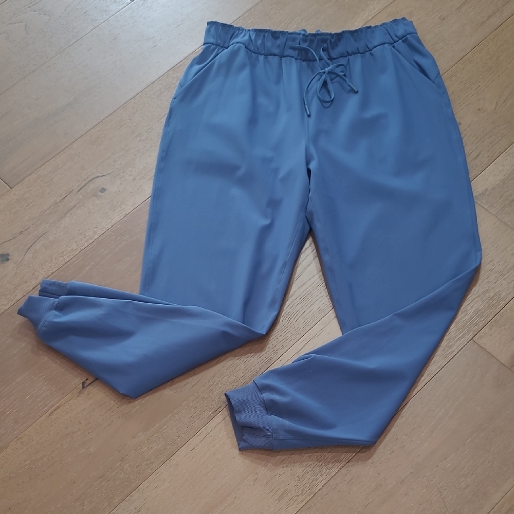 Lululemon Stretch High Rise Joggers Women's sz 10 Utility Blue Active Pants